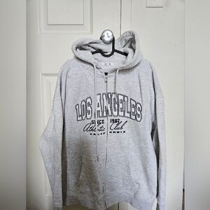 Garage Gray Los Angeles Zip Up Hoodie